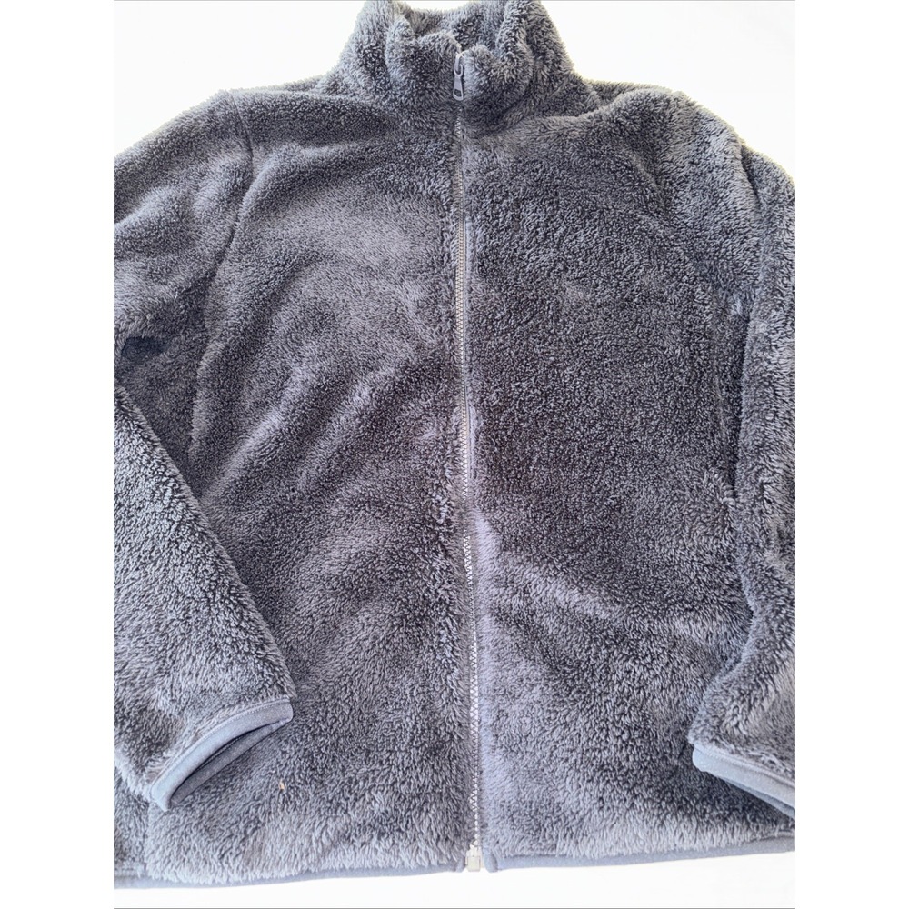 Uniqlo Full Zip Fleece Jacket Womens L(Asia XL) Extra Large Navy‎ Blue Cozy Warm